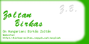 zoltan birkas business card